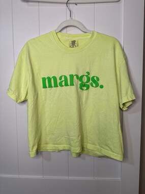 Comfort Colors® Margs Cropped Neon Lime Shirt Large